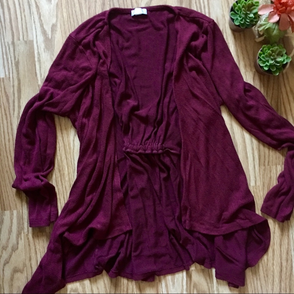 Burgundy Charming Charlie Cardigan